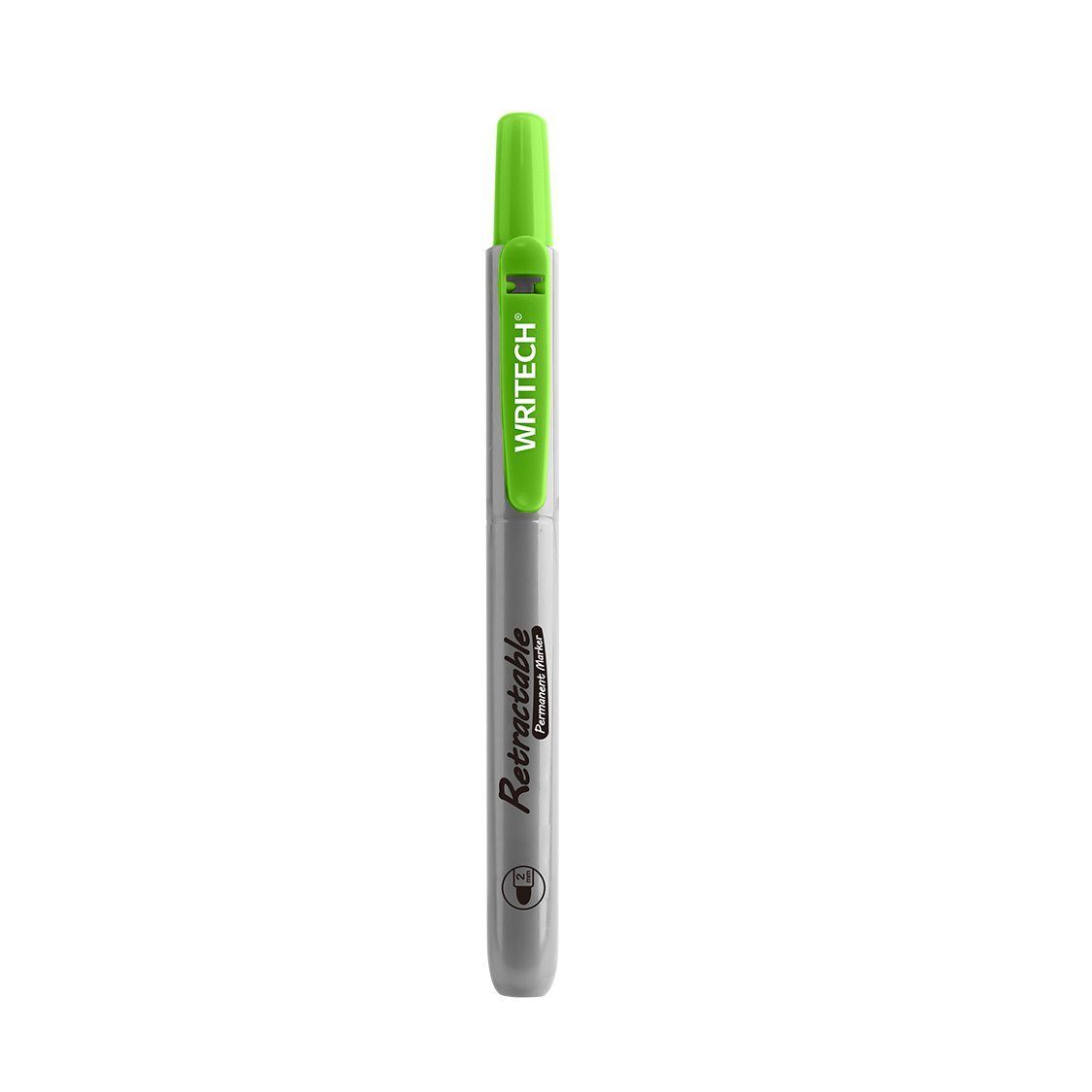 PERMANENTNI MARKER 2 mm okrugli vrh WRITECH W-805P CLICK ZELENI
