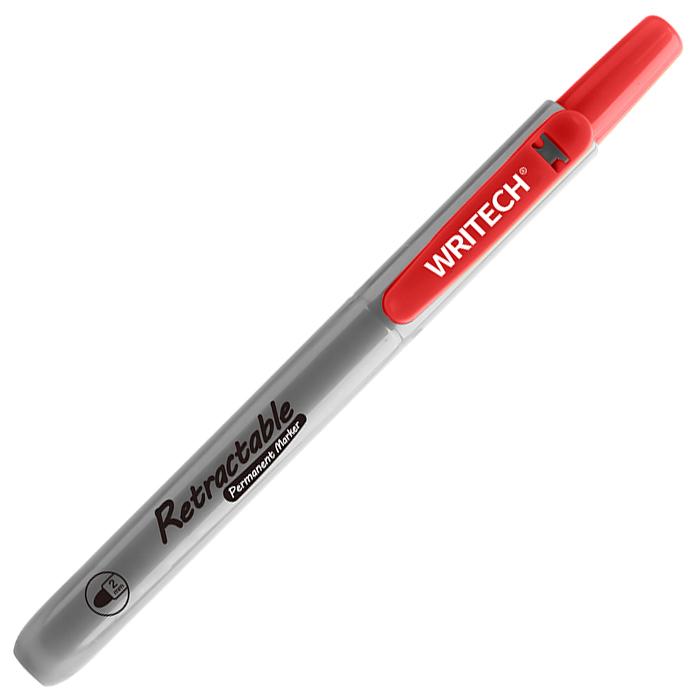 PERMANENTNI MARKER 2 mm okrugli vrh WRITECH W-805P CLICK CRVENI