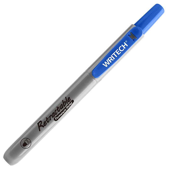 PERMANENTNI MARKER 2 mm okrugli vrh WRITECH W-805P CLICK PLAVI