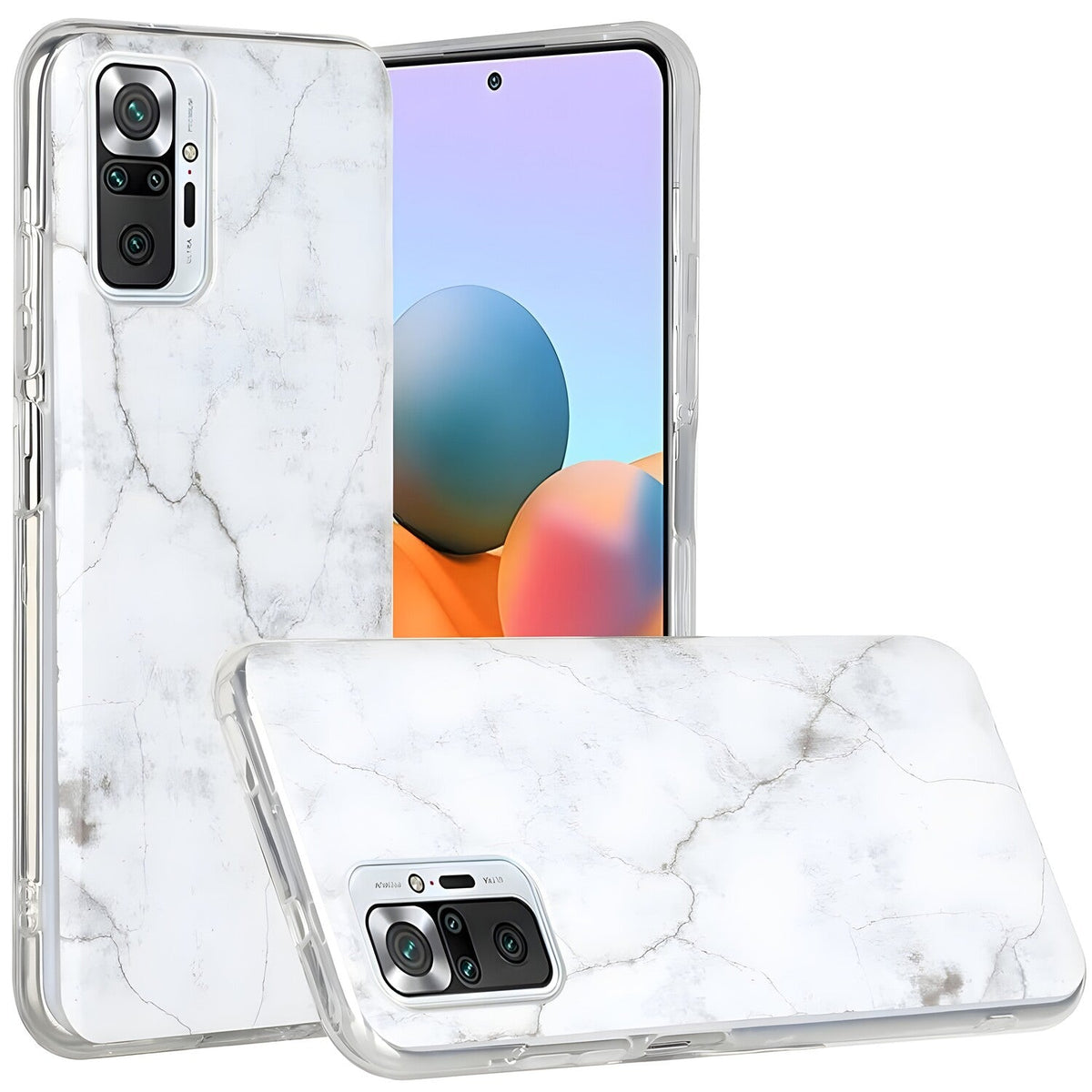 Wozinsky Marble silikonska futrola za Xiaomi Redmi Note 10/Redmi Note 10S - Bijela