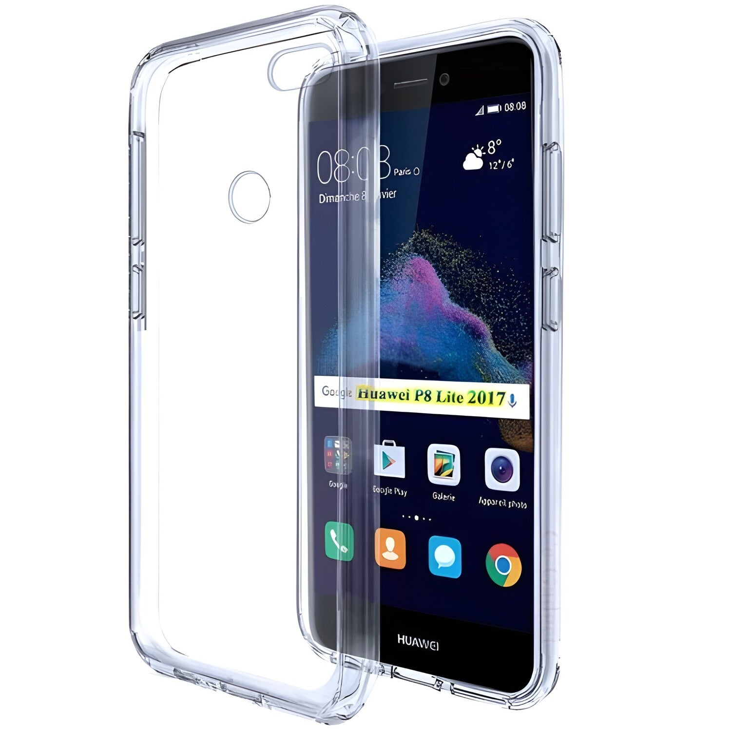 Przezračno zaštitno kućište za Huawei P8 Lite - Prozirna KP10833