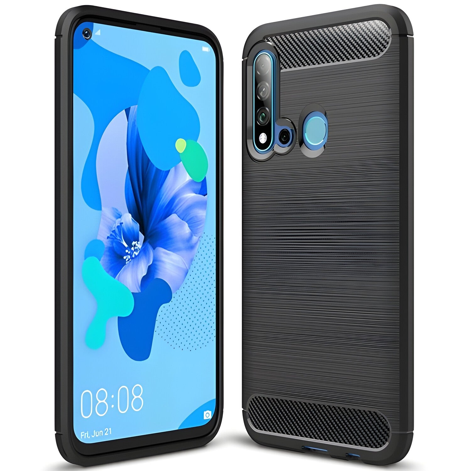 Futrola Carbon Shield TPU za Huawei P20 Lite 2019 - Crna KP19409