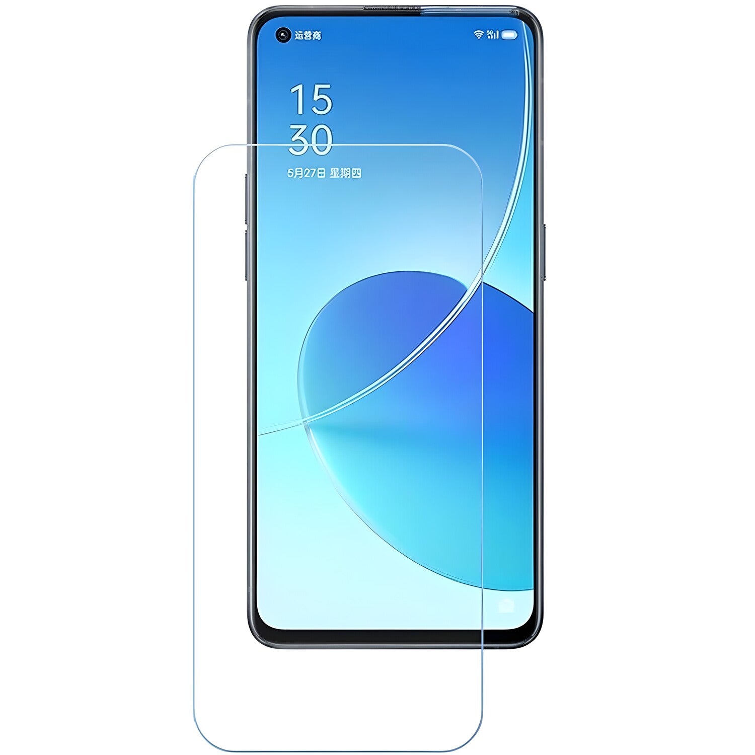 Kaljeno staklo GOLD 9H za Oppo A53 - Prozirna KP23436