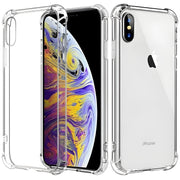 Silikonska futrola s ojačanim rubovima za Apple iPhone XS Max - Prozirna KP23603