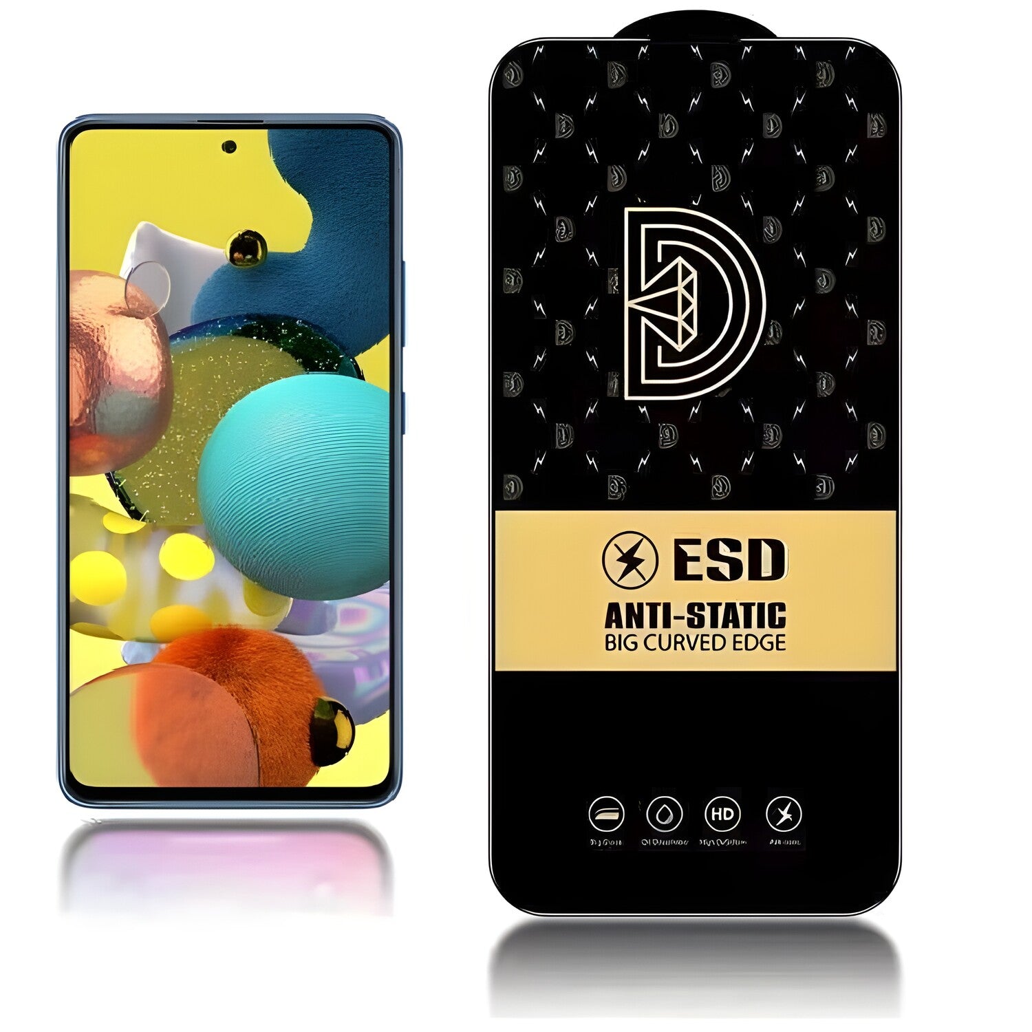 Diamond antistatičko kaljeno staklo za Samsung Galaxy A51 - Crna KP24210