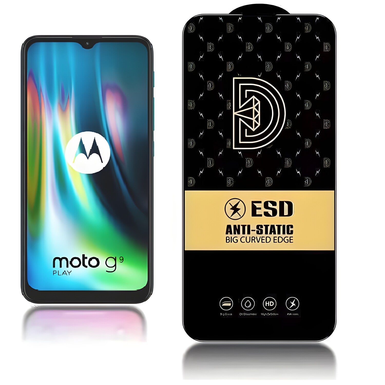 Diamond antistatičko kaljeno staklo za Motorola Moto G9 Play - Crna KP24217