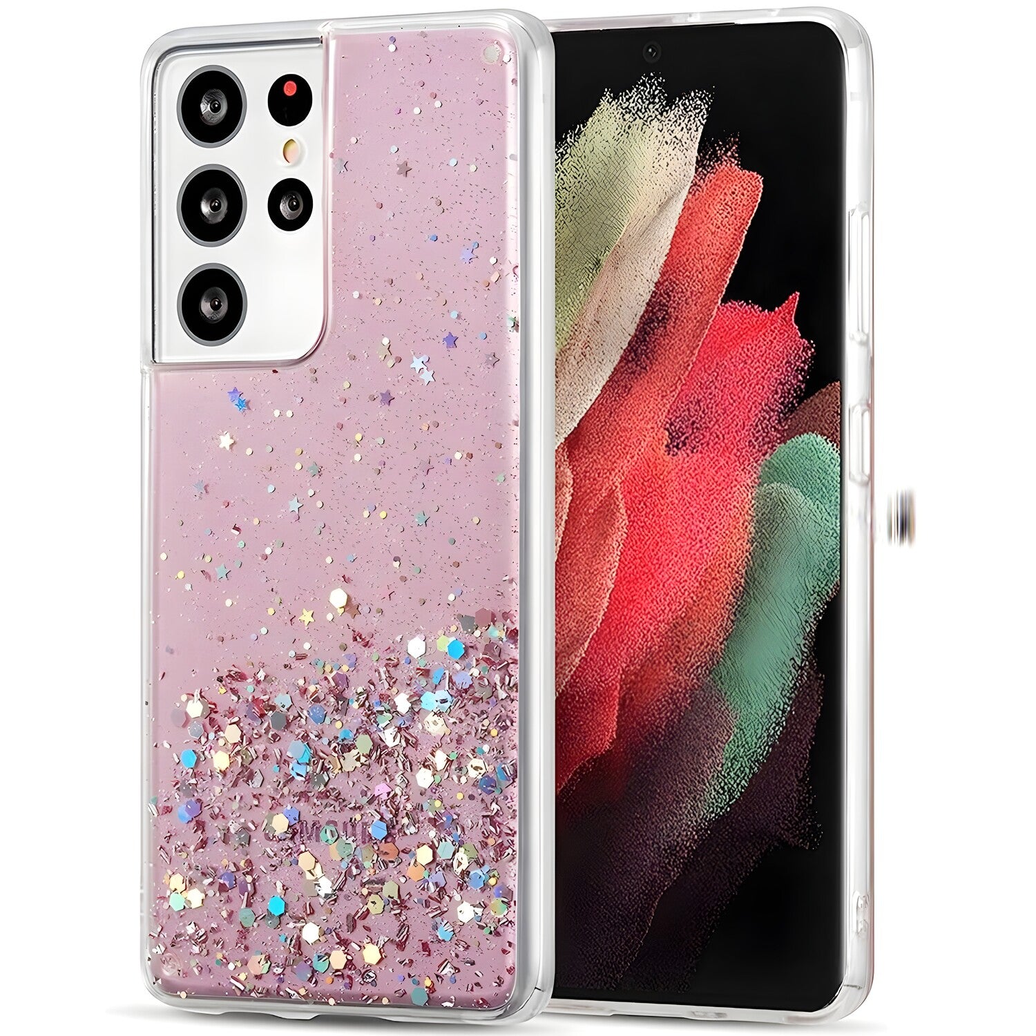 Wozinsky Star Glitter silikonska futrola za Samsung Galaxy S30 Ultra/Galaxy S21 Ultra 5G - Roza KP8877