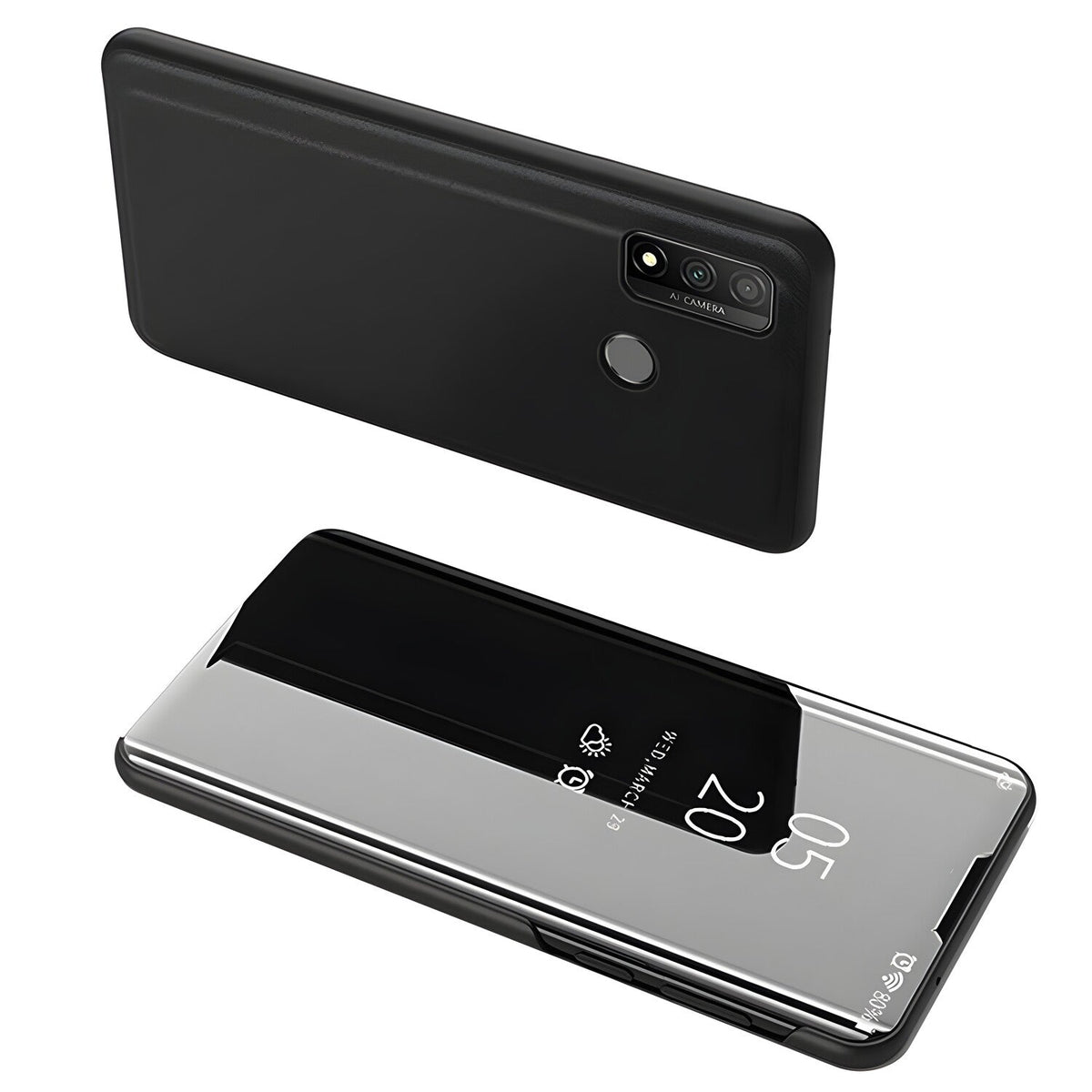 Futrola Clear View za Huawei P Smart 2020 - Crna