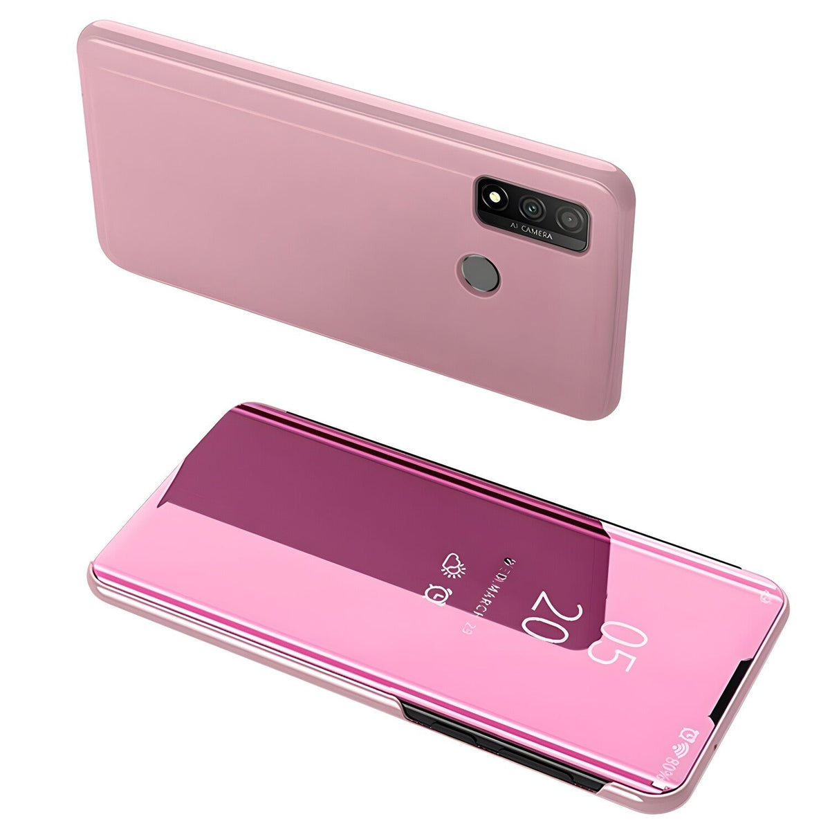 Futrola Clear View za Huawei P Smart 2020 - Roza