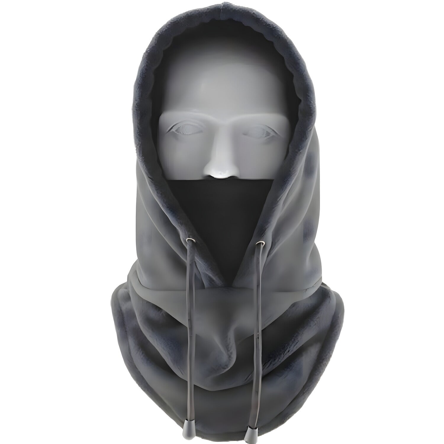 Zimska fleece balaklava s kapuljačom - Siva/Tip2 KP37735