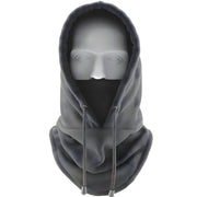 Zimska fleece balaklava s kapuljačom - Siva/Tip2 KP37735