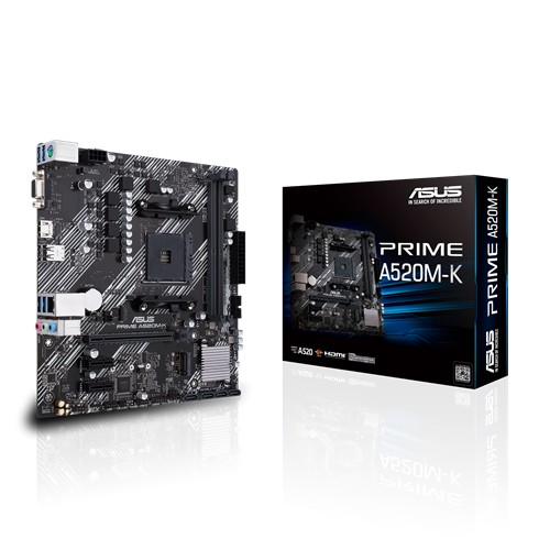 ASUS PRIME A520M-K AMD A520 Priključnice AM4 Mikro ATX