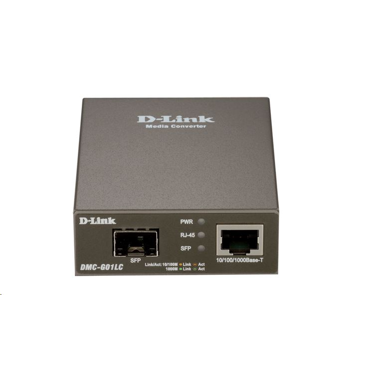 D-Link DMC-G01LC/E mrežni medijski pretvarač 1000 Mbit/s Sivo