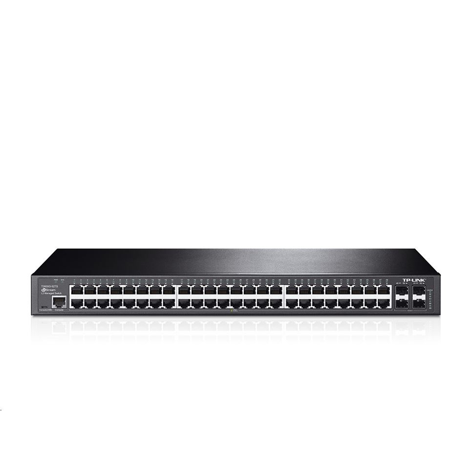 TP-Link T2600G-52TS V3 mrežni prekidač Upravljano L2+ Gigabit Ethernet (10/100/1000) 1U Crno