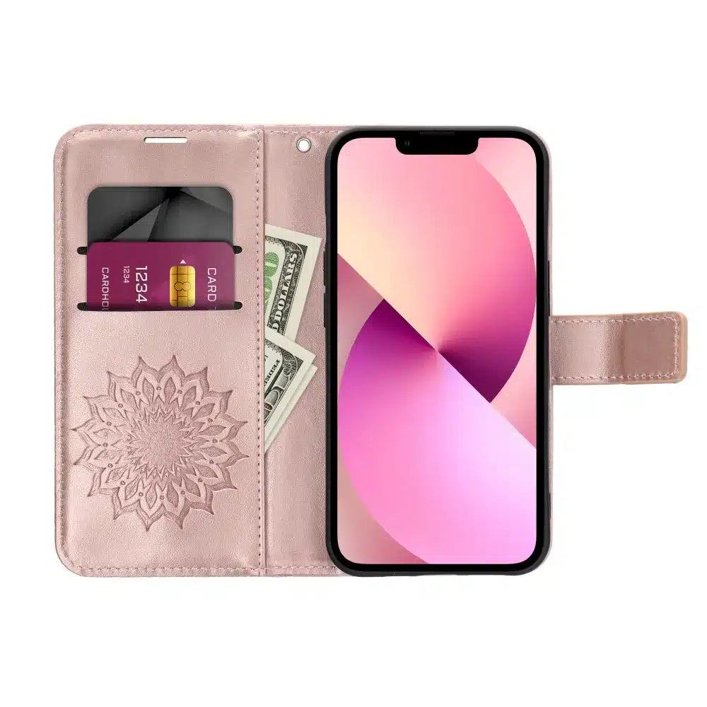 MEZZO Book ovitek preklopni za XIAOMI Redmi NOTE 13 4G mandala gold pink