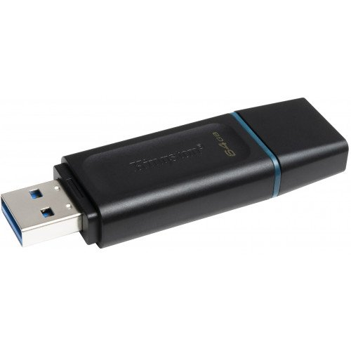 Kingston Technology DataTraveler Exodia USB izbrisivi memorijski pogon 64 GB USB Tip-A 3.2 Gen 1 (3.1 Gen 1) Crno, Tirkizno