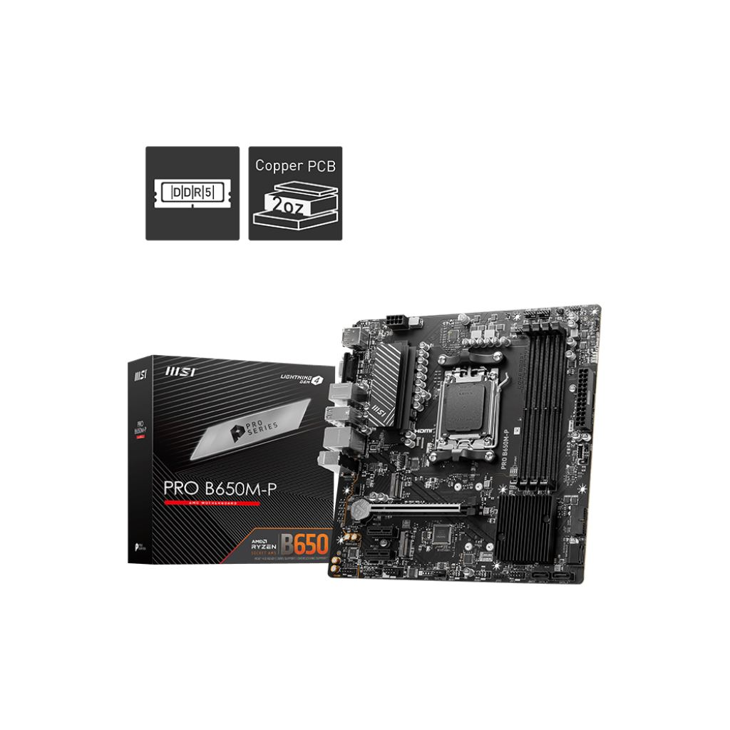 MSI PRO B650M-P matična ploča AMD B650 Utor AM5 Mikro ATX