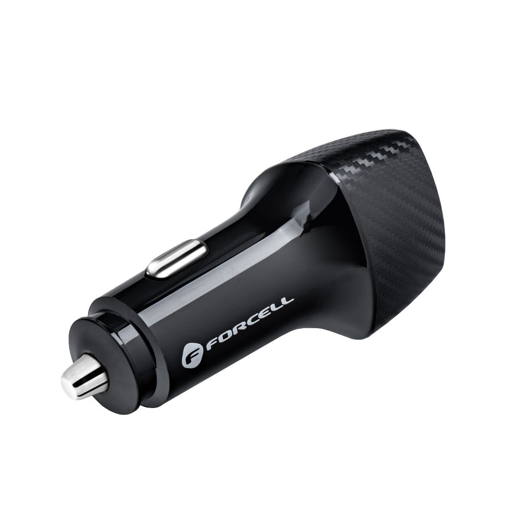 FORCELL CARBON auto punjač USB QC 3.0 18W CC50-1A crni (Ukupno 18W)