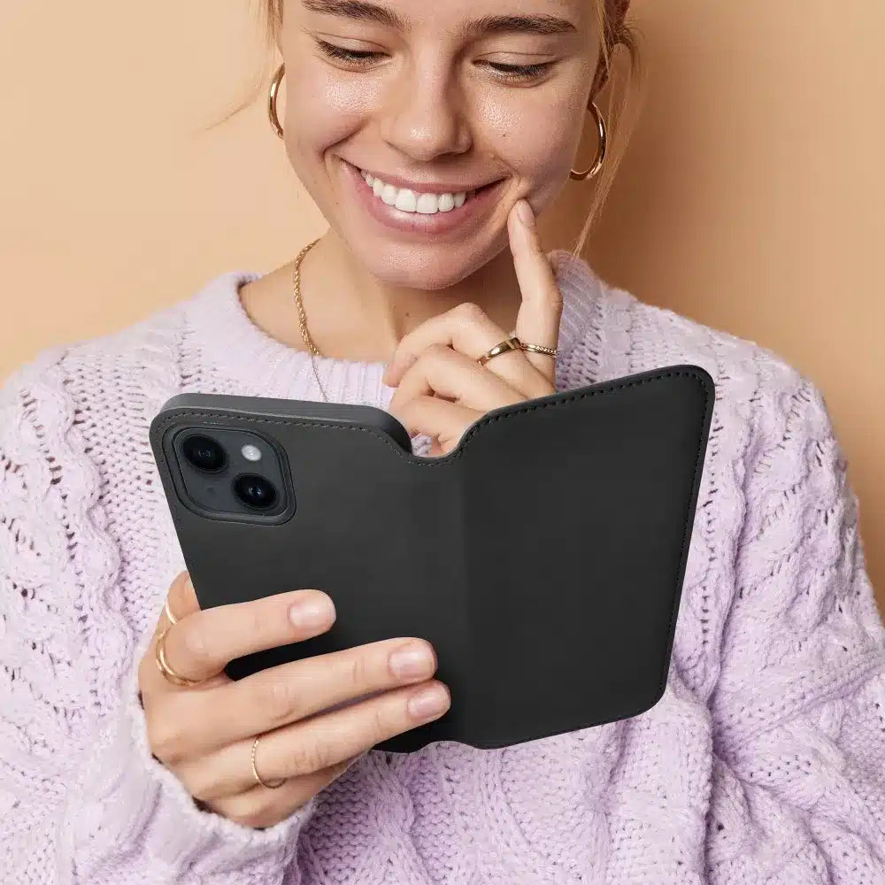 Dual Pocket preklopna torbica za XIAOMI Redmi 9A / 9AT črna