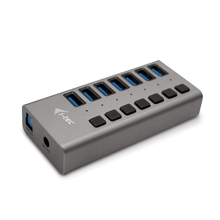 i-tec U3CHARGEHUB7 punjač za mobitel Univerzalno Sivo AC Brzo punjenje U zatvorenom