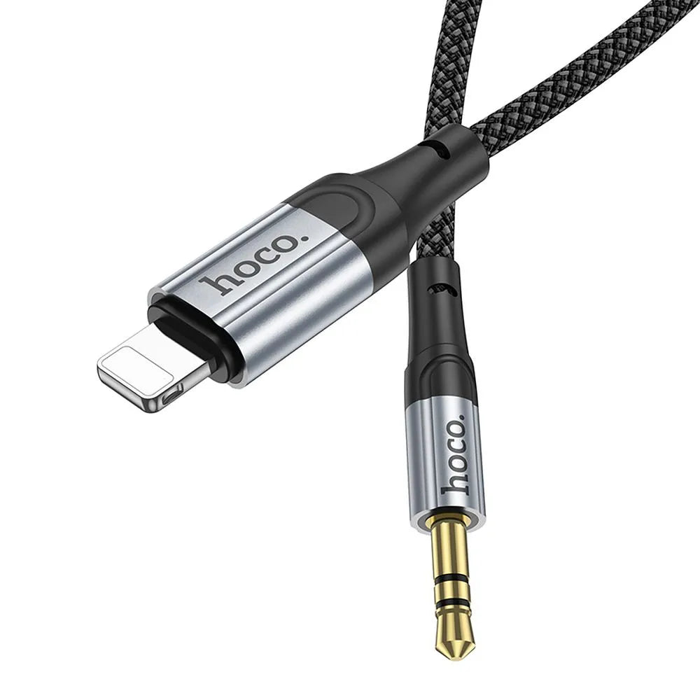 AUX kabel Lightning na Jack 3.5mm Hoco 1m UPA26 crni