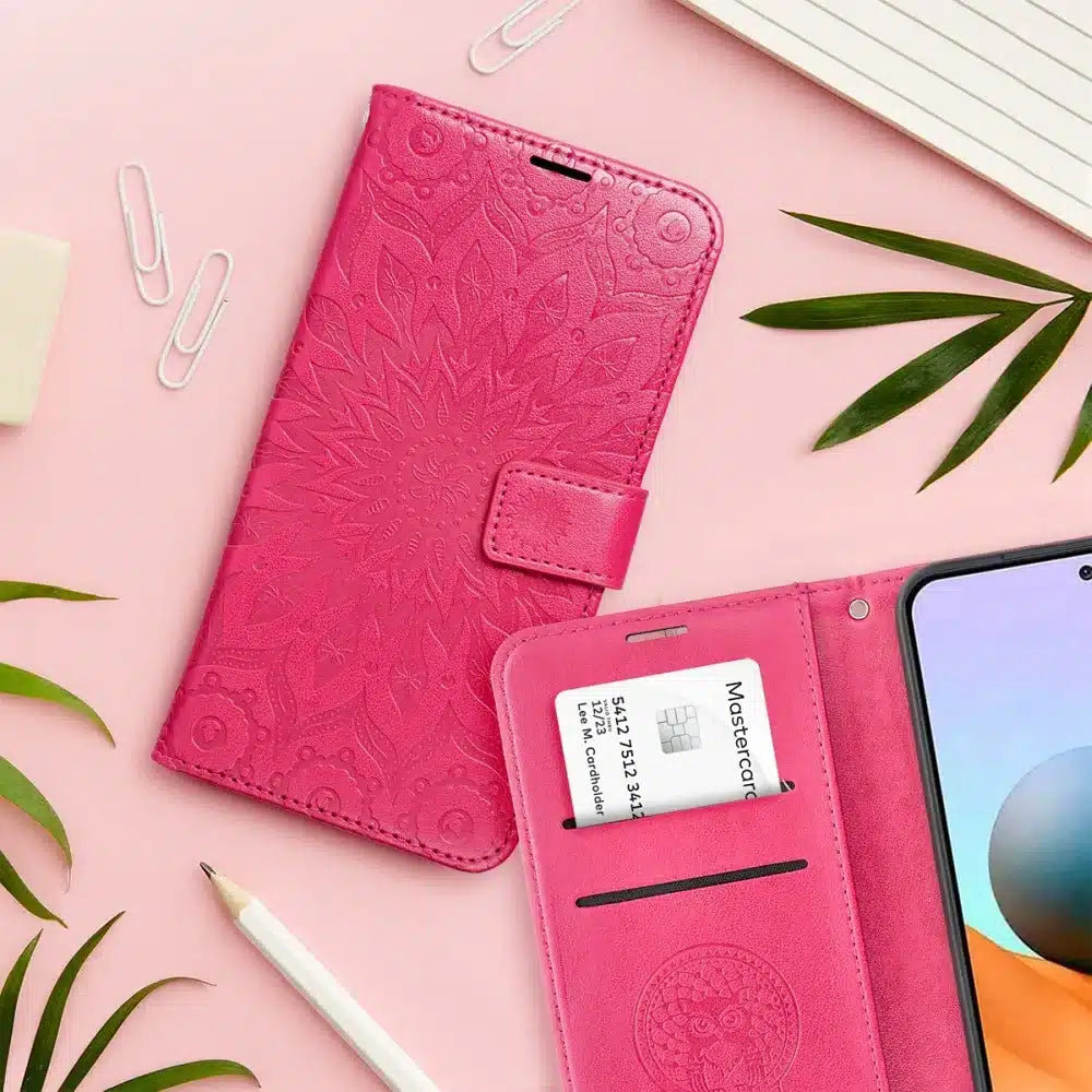 MEZZO Book etui preklopna torbica za XIAOMI Redmi 12 4G / 12 5G mandala magenta