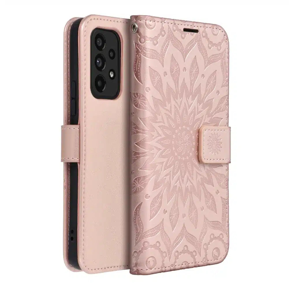 MEZZO Preklopna torbica za SAMSUNG GALAXY A53 5G mandala rose gold