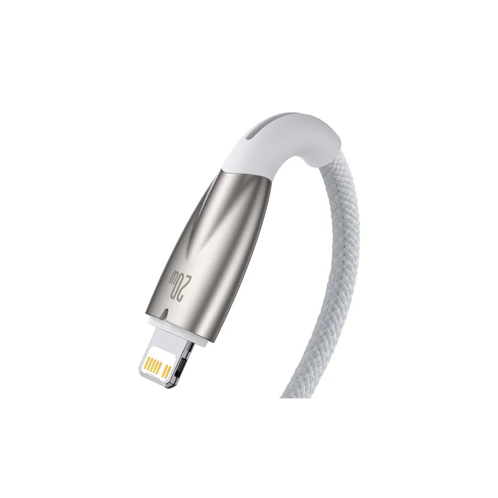 BASEUS kabel Type C za Apple Lightning 8-pin Power Delivery 20W Glimmer Series CADH000102 2m, bel
