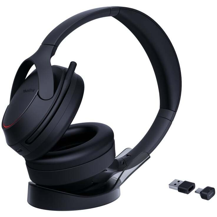 Yealink BH78 Slušalice Žičano i bežično Obruč za glavu Pozivi/glazba USB Type-C / USB Type-A Bluetooth Postolje za punjenje Crno