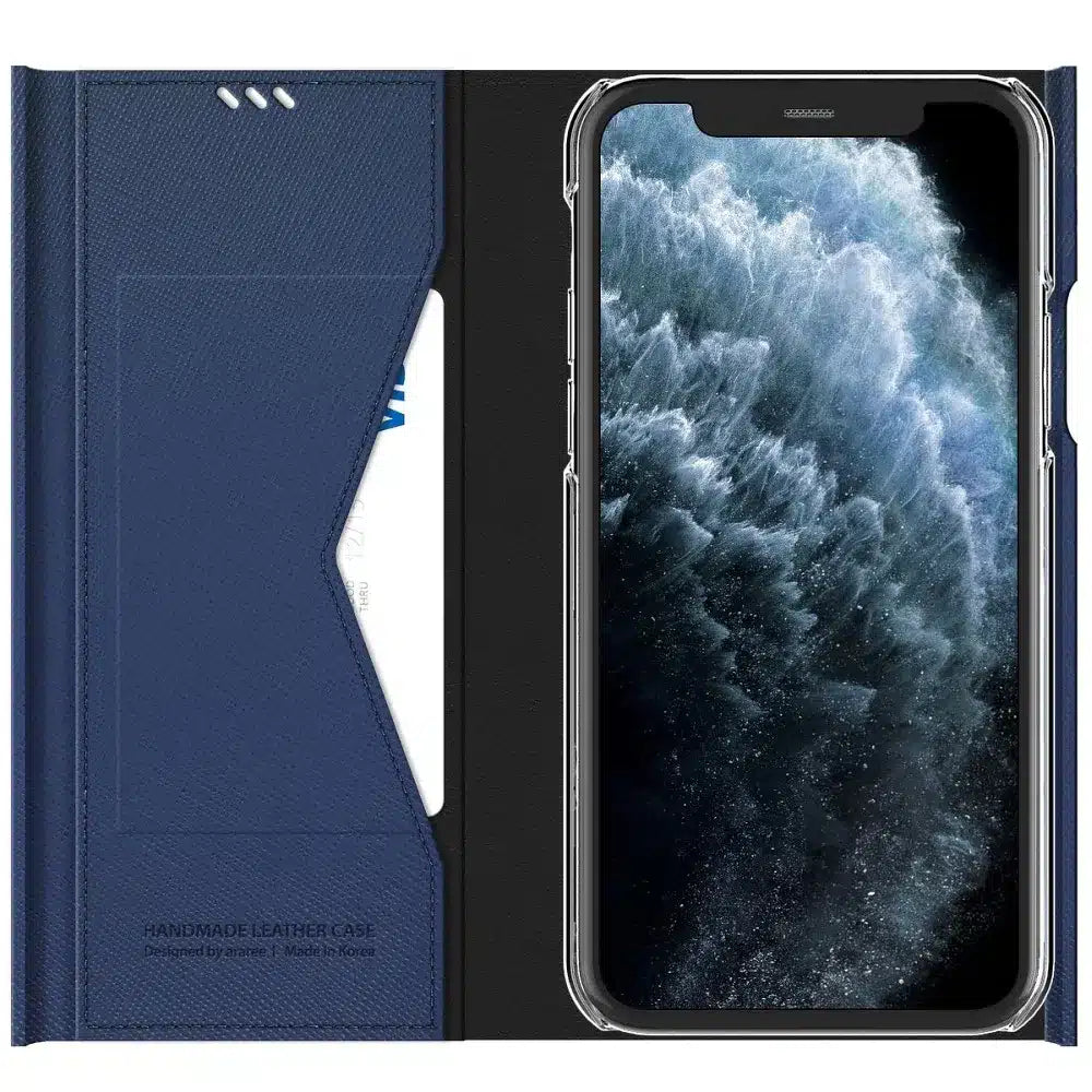 ARAREE Ročno izdelan etui Bonnet s stojalom za IPHONE 11 PRO pepelnato moder