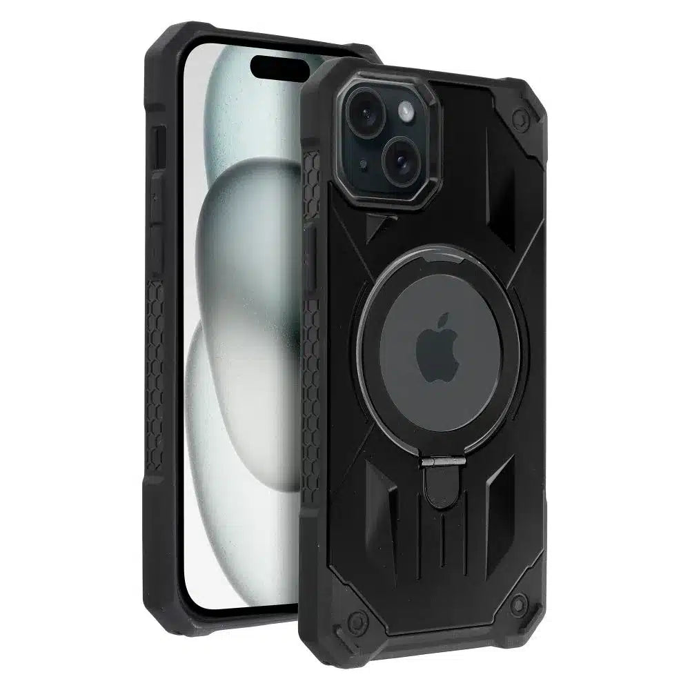 Ovitek Armor Mag Cover, združljiv z MagSafe, za iPhone 15 Plus črn