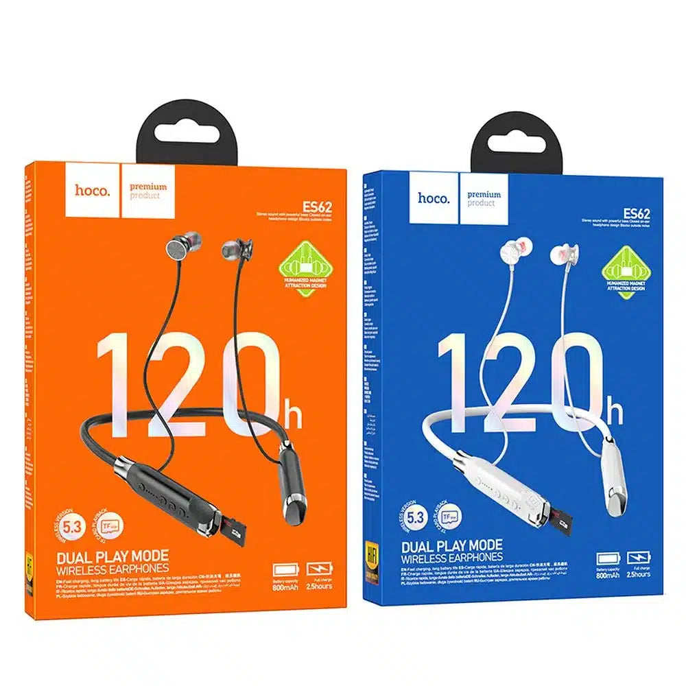 HOCO bežične bluetooth sportske slušalice oko vrata ES62 - sive