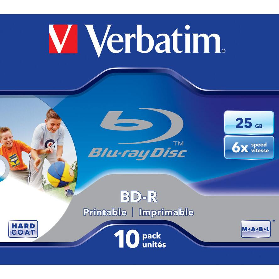 Verbatim BD-R SL 25GB 6x Printable 10 Pack Jewel Case 10 kom
