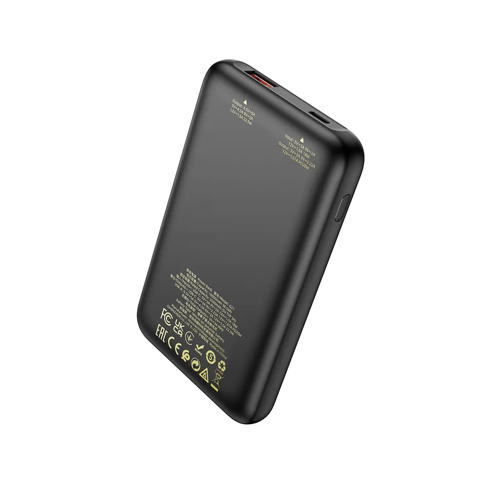 HOCO powerbank 10.000 mAh PD QC3.0 3A 22.5W Q21 črn