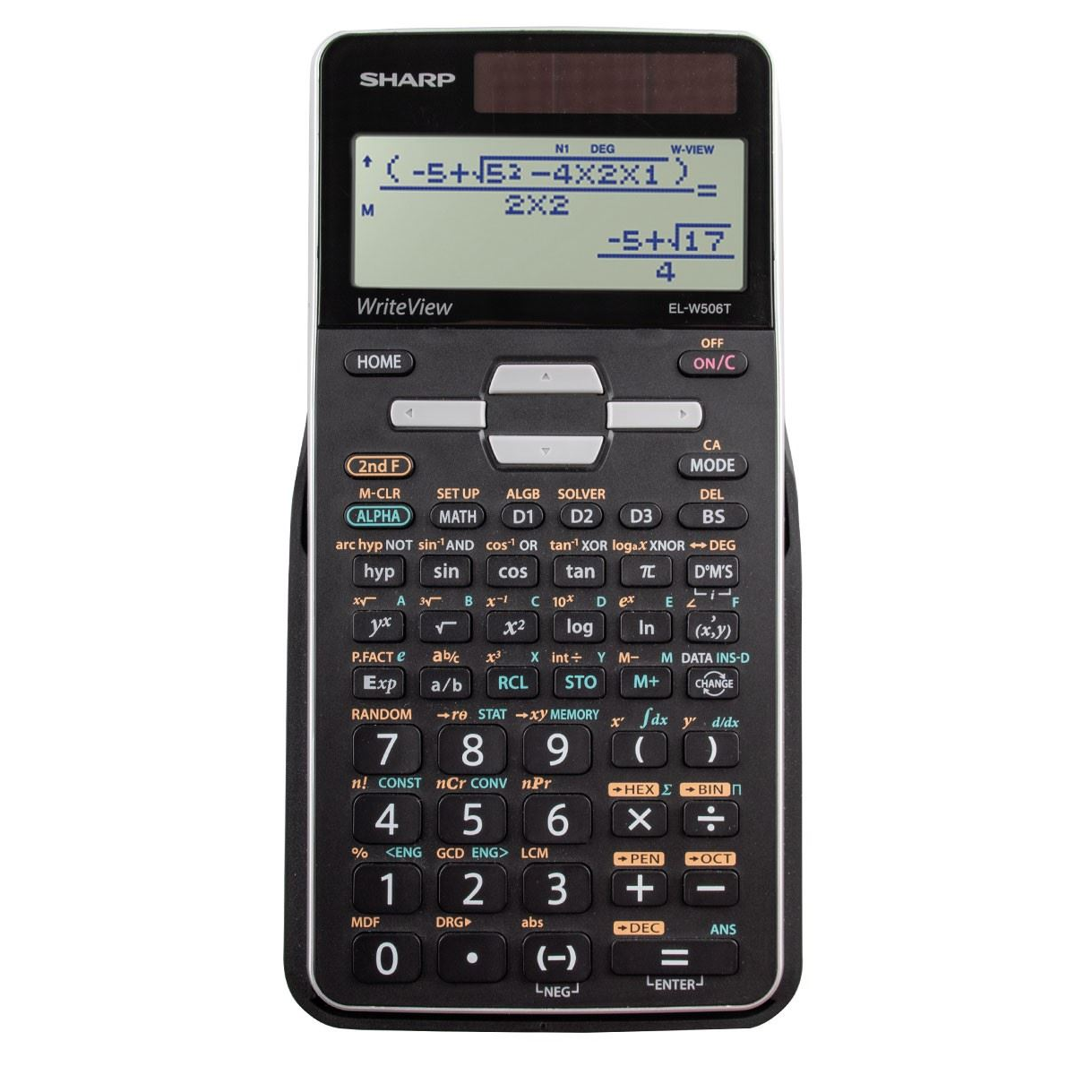 Sharp EL-W506T kalkulator Džepni Kalkulatori s ekranom Crno, Sivo