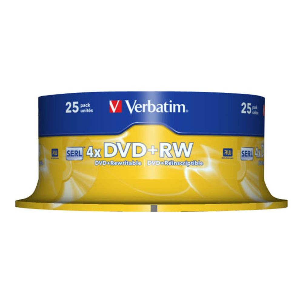 Verbatim DVD+RW Matt Silver 4,7 GB 25 kom