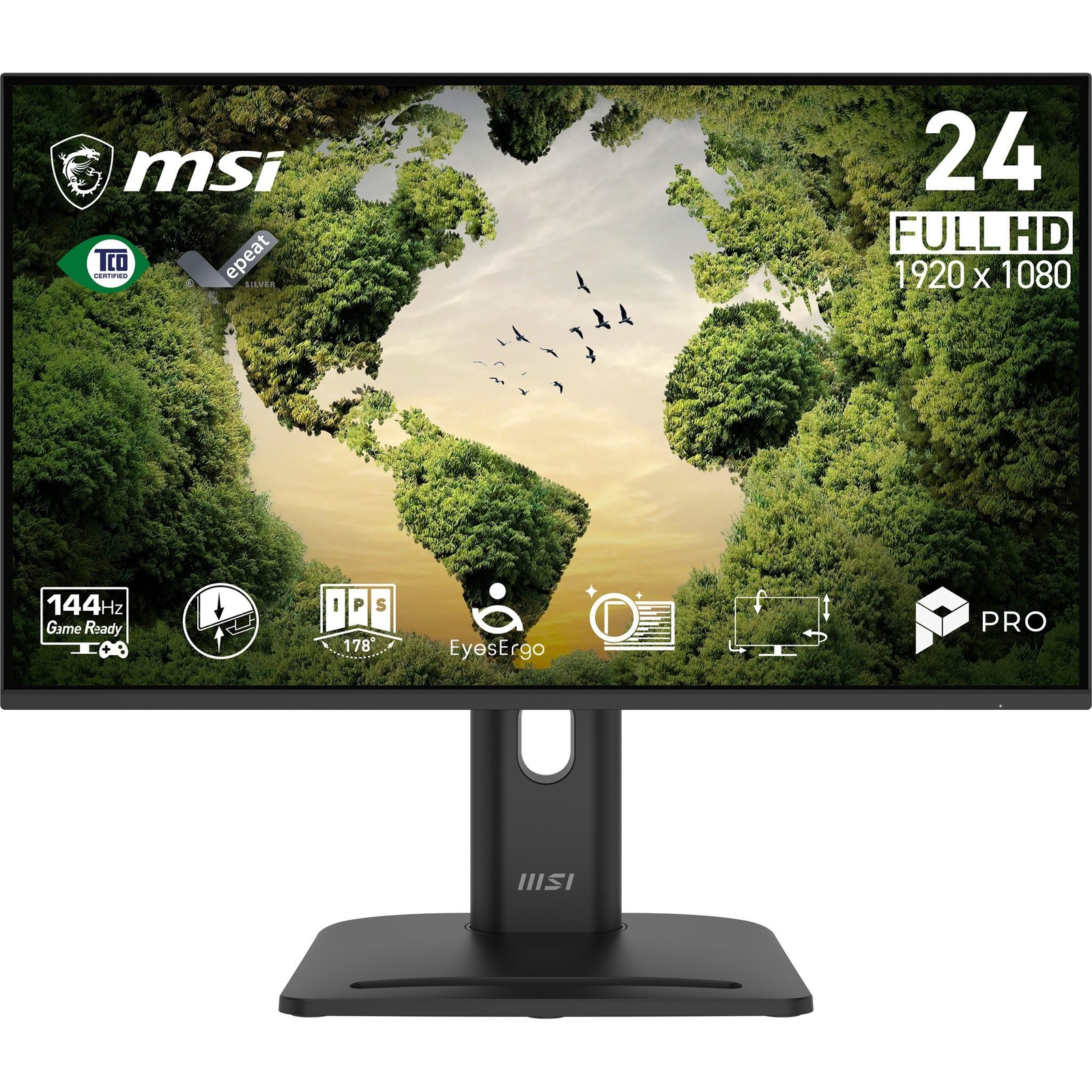 MSI Pro MP245PGN E14 računalni monitor 60,5 cm (23.8") 1920 x 1080 pikseli Full HD LCD Crno