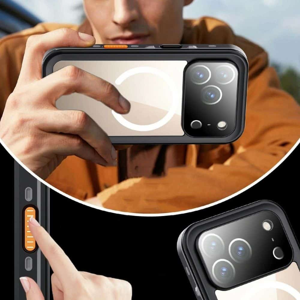 Shellbox Dot MagSafe kompatibilna vodootporna maskica za iPhone 17 Pro Max - crna