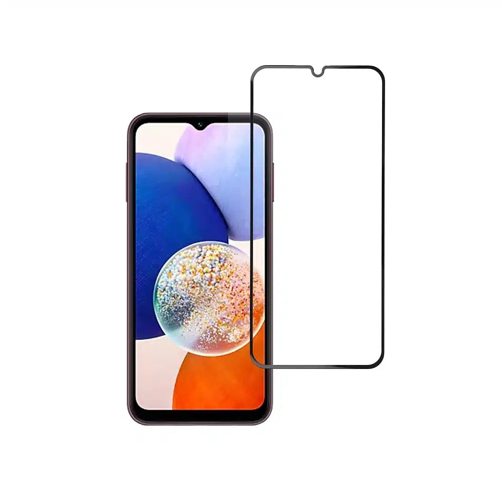 Blue Star 5D kaljeno steklo - za Samsung A14 5G (full glue/case friendly) - črno