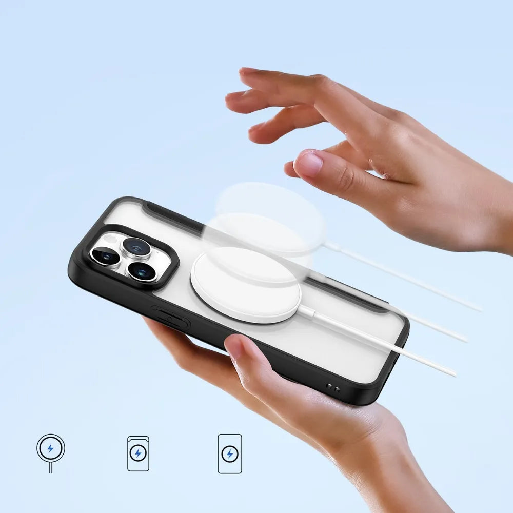 DUX DUCIS Skin X Pro – MagSafe združljiv ovitek na preklop za Apple iPhone 15 Pro Max črn