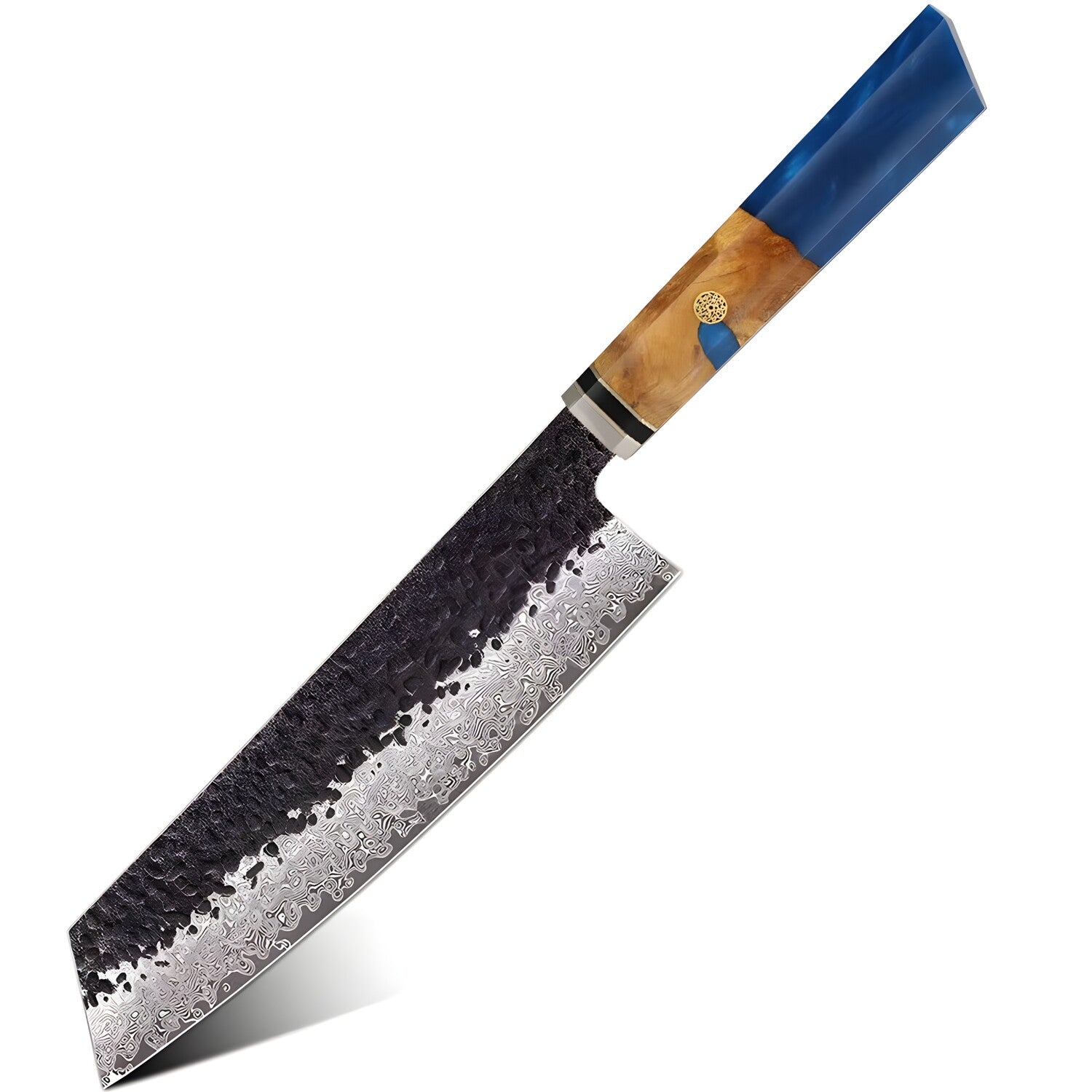 Damaskasti kuhinjski nož AI-37596 - Kiritsuke / Tamno plava KP37596