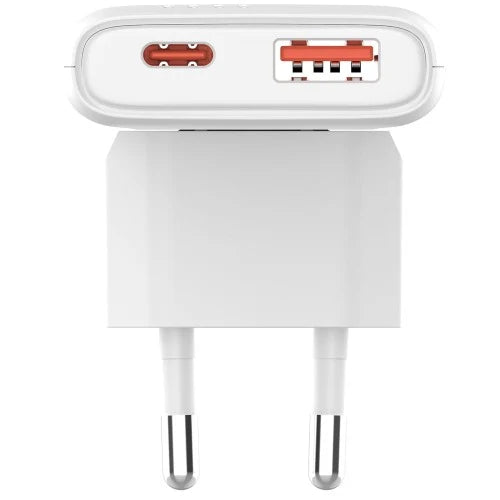 Allity zidni punjač GaN PD QC ATC-02-65WAC 1x USB-C + 1x USB-A 65W bijeli