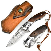 Damaški outdoor sklopivi nož AM-31669 - Smeđi KP31669