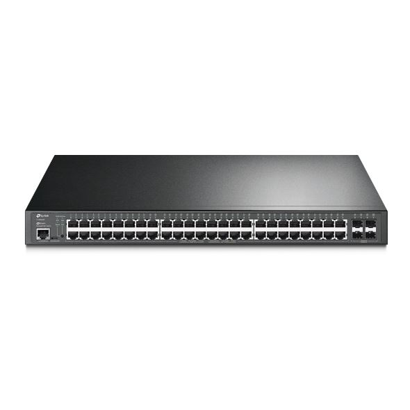TP-Link Omada SG3452P mrežni prekidač Upravljano L2/L3 Gigabit Ethernet (10/100/1000) Podrška za napajanje putem Etherneta (PoE) 1U Crno