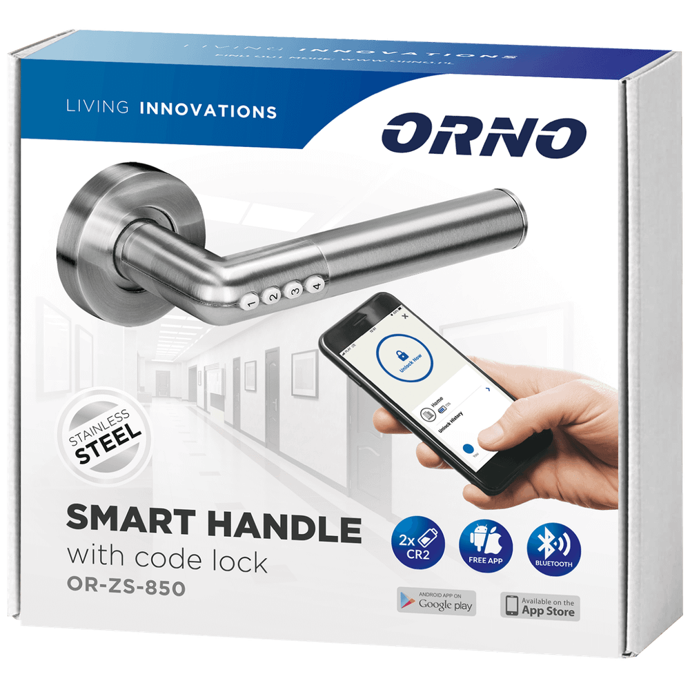 Orno Pametna ključavnica, Bluetooth +PIN, IP44 - OR-ZS-850