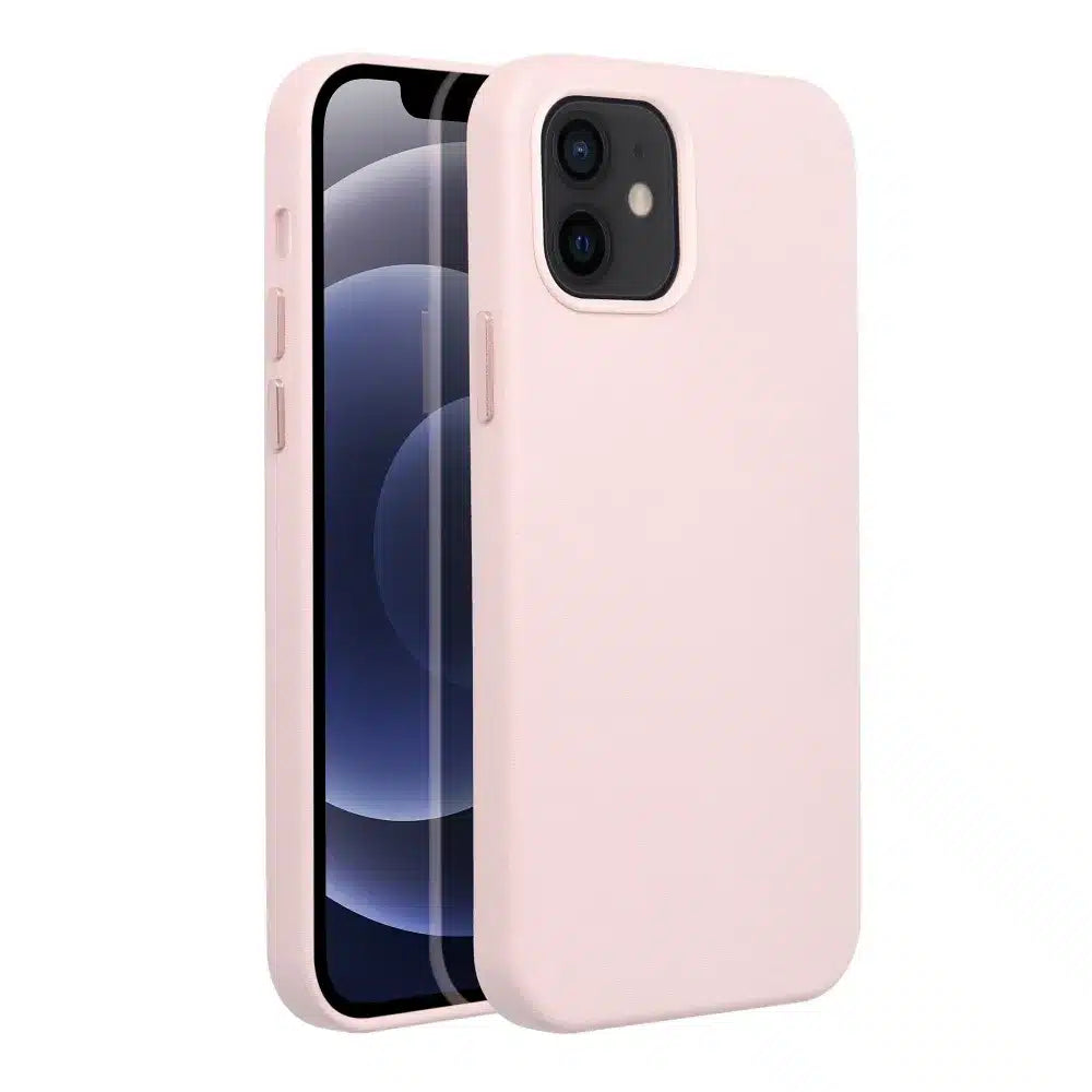 Usnjena maska Mag Cover za iPhone 12 sand pink