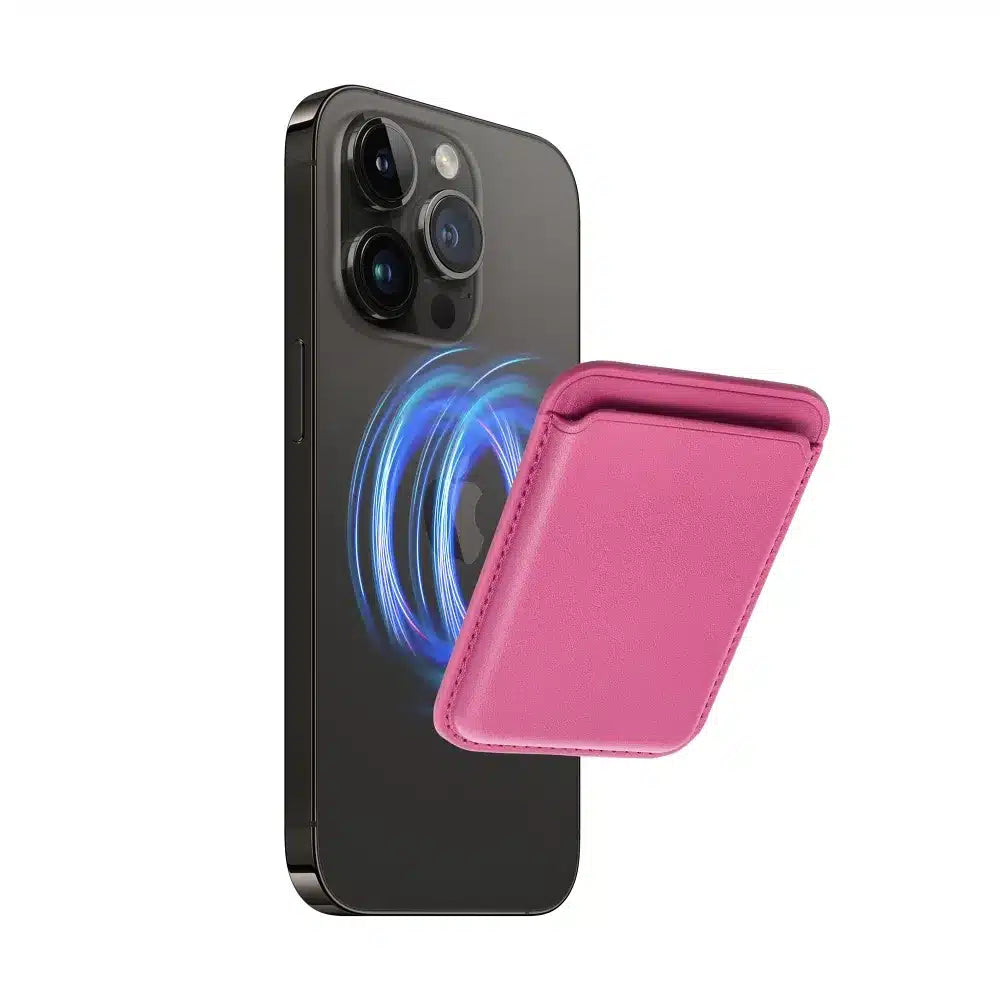 Kožni Mag Wallet ružičasti magnetski novčanik