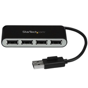 StarTech.com ST4200MINI2 sučelje čvorišta USB 2.0 480 Mbit/s Crno, Srebro