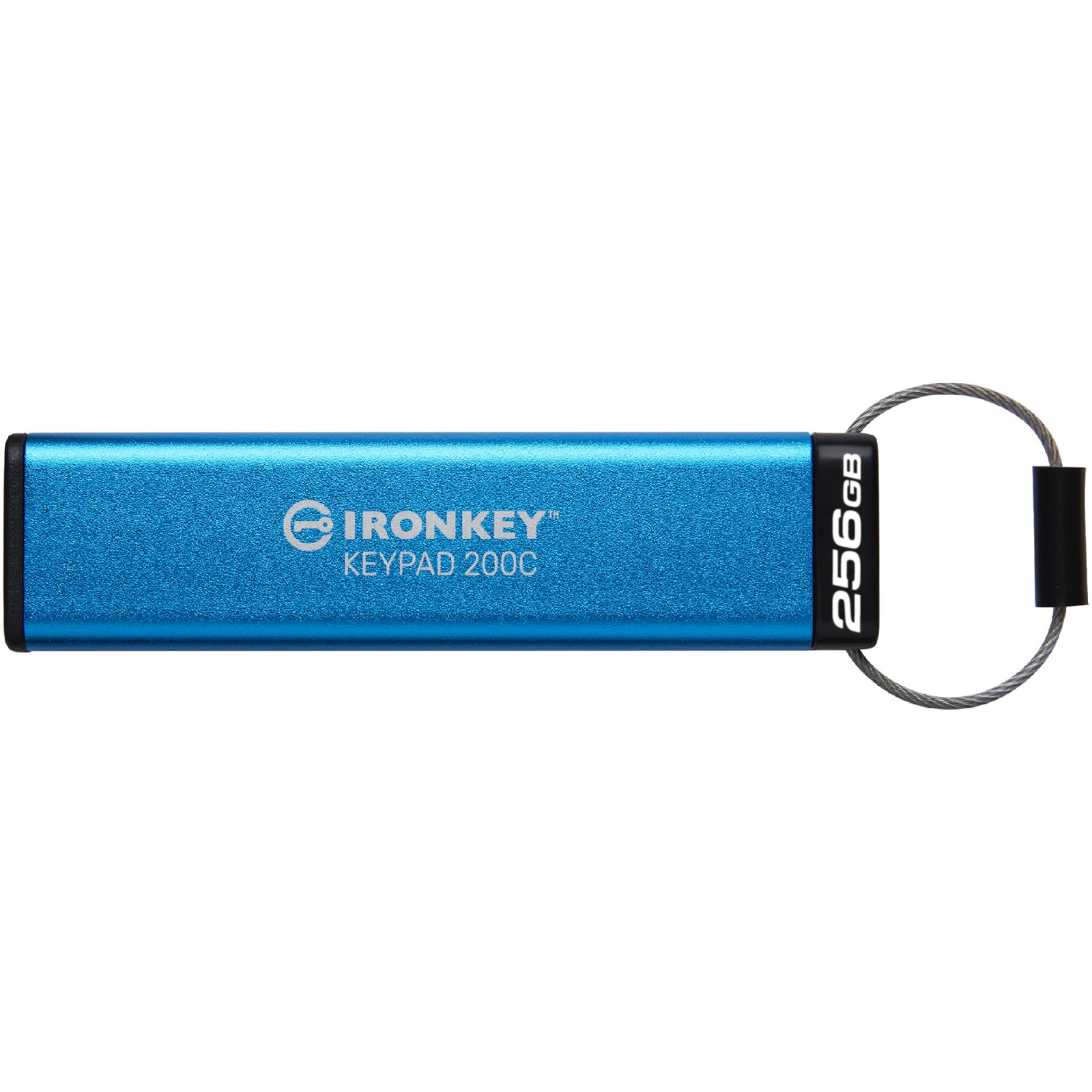 Kingston Technology IronKey Keypad 200 USB izbrisivi memorijski pogon 256 GB USB Tip-A 3.2 Gen 1 (3.1 Gen 1) Plavo