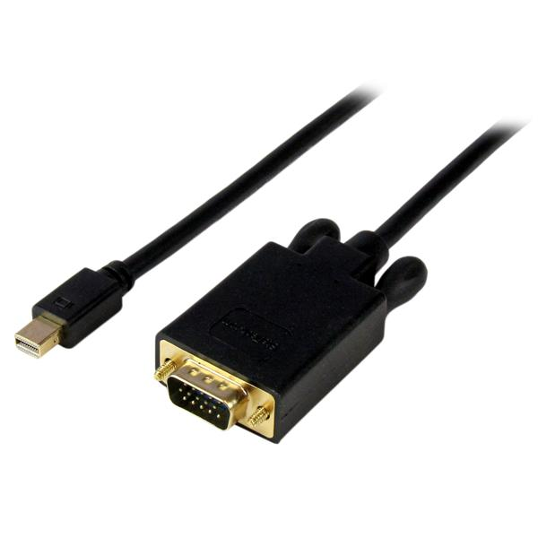 StarTech.com MDP2VGAMM10B prilagodnik za video kabel 3 m mini DisplayPort VGA (D-Sub) Crno